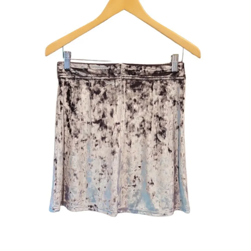 NWOT BB Dakota Metallic Calhoun Crushed Velvet Skirt Mini 4